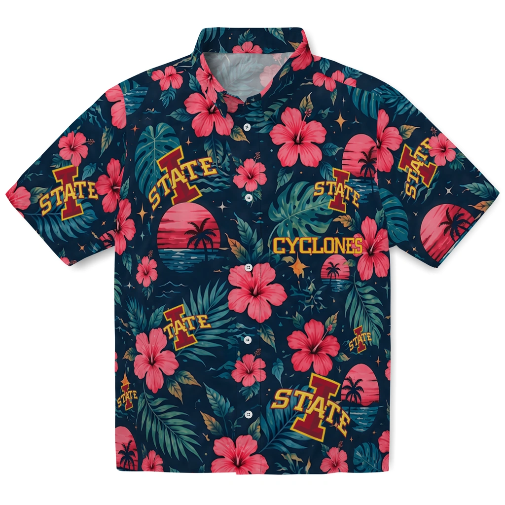 Iowa State Cyclones Hawaiian Shirt - Customized Red Blue