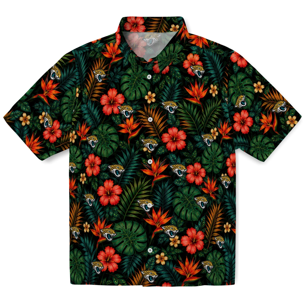 Jacksonville Jaguars Hawaiian Shirt - Custom Dark Green