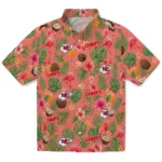 Kansas City Chiefs Hawaiian Shirt - Personalized Coral Pink 1 Kansas City Chiefs Hawaiian Shirt – Personalized Coral Pink
