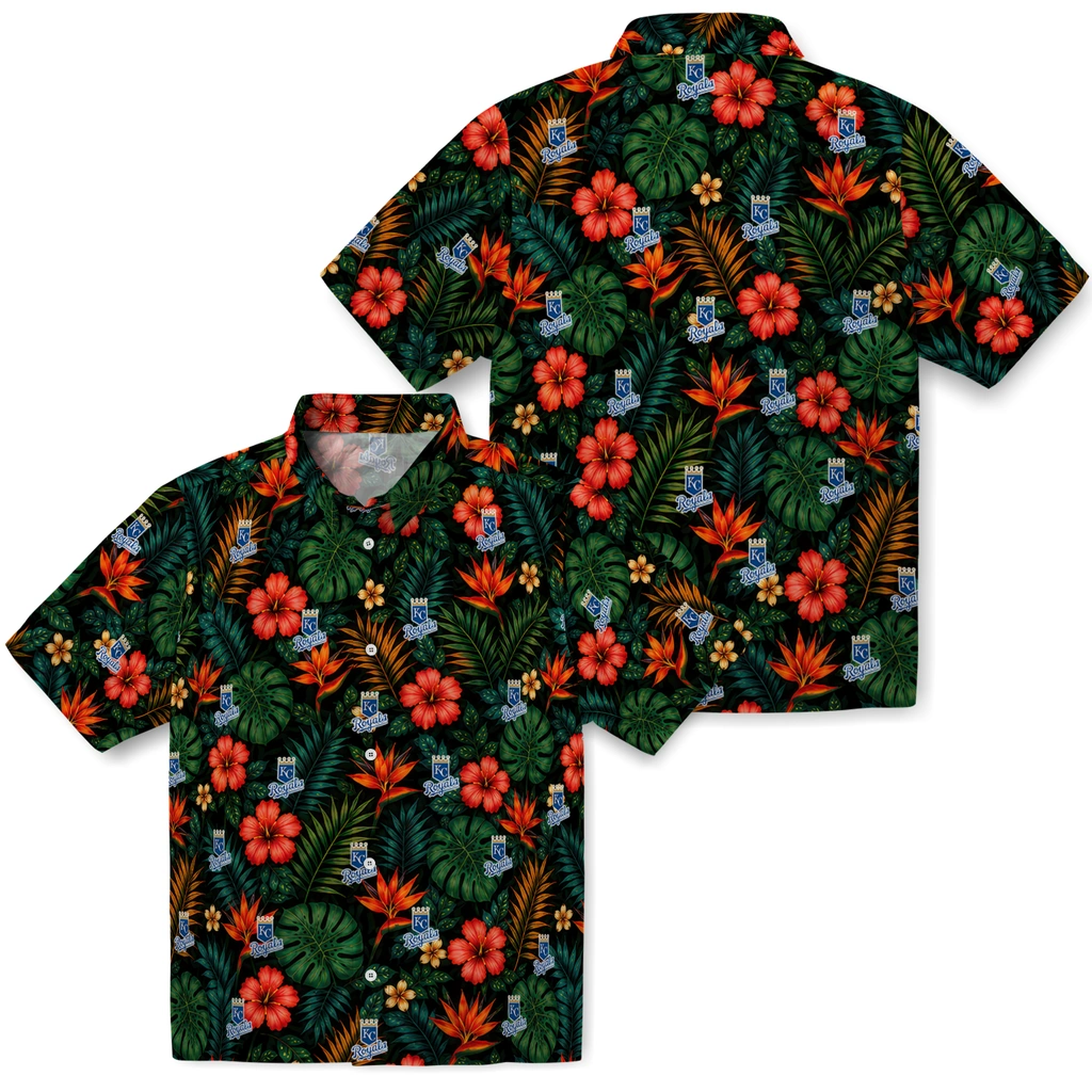 Kansas City Royals Hawaiian Shirt - Custom Dark Green Kansas City Royals Hawaiian Shirt - Custom Dark Green