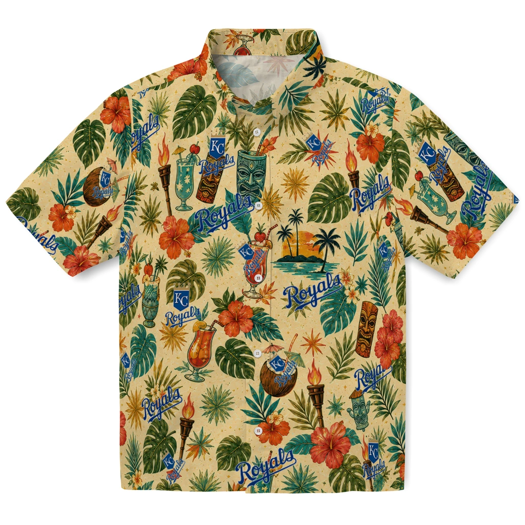 Kansas City Royals Hawaiian Shirt - Customized Cream