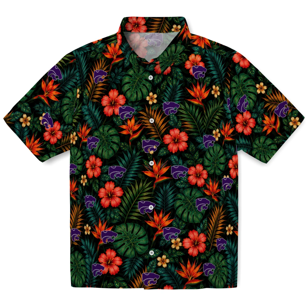 Kansas State Wildcats Hawaiian Shirt - Personalized Dark Green
