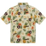 Las Vegas Raiders Hawaiian Shirt - Customized Cream 1 Las Vegas Raiders Hawaiian Shirt – Customized Cream