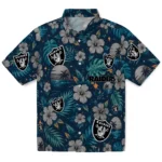 Las Vegas Raiders Hawaiian Shirt - Personalized Black Blue 1 Las Vegas Raiders Hawaiian Shirt – Personalized Black Blue
