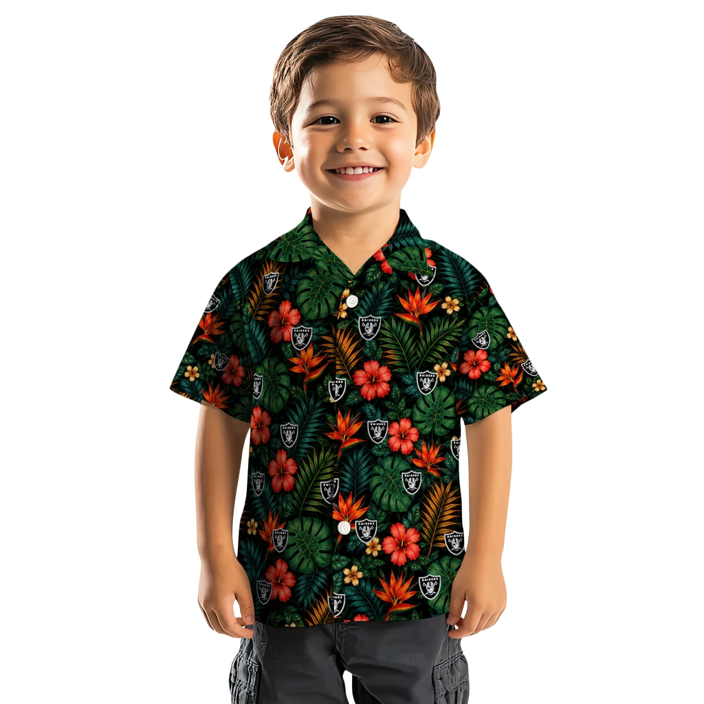 Las Vegas Raiders Hawaiian Shirt - Personalized Dark Green Las Vegas Raiders Hawaiian Shirt - Personalized Dark Green