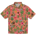 Los Angeles Chargers Hawaiian Shirt - Customized Coral Pink 1 Los Angeles Chargers Hawaiian Shirt – Customized Coral Pink