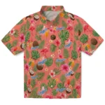 Los Angeles Dodgers Hawaiian Shirt - Custom Coral Pink 1 Los Angeles Dodgers Hawaiian Shirt – Custom Coral Pink