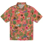 Los Angeles Rams Hawaiian Shirt - Personalized Coral Pink 1 Los Angeles Rams Hawaiian Shirt – Personalized Coral Pink