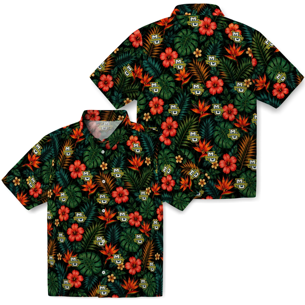 Marquette Golden Eagles Hawaiian Shirt - Custom Dark Green Marquette Golden Eagles Hawaiian Shirt - Custom Dark Green