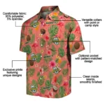 Marquette Golden Eagles Hawaiian Shirt – Customized Coral Pink