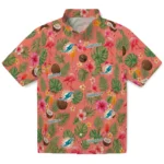 Miami Dolphins Hawaiian Shirt - Custom Coral Pink 1 Miami Dolphins Hawaiian Shirt – Custom Coral Pink