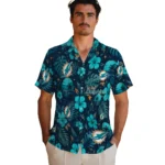 Miami Dolphins Hawaiian Shirt – Personalized Aqua Blue