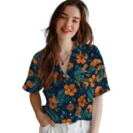 Miami Hurricanes Hawaiian Shirt – Personalized Orange Blue