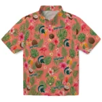 Michigan State Spartans Hawaiian Shirt - Customized Coral Pink 1 Michigan State Spartans Hawaiian Shirt – Customized Coral Pink