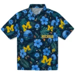 Michigan Wolverines Hawaiian Shirt - Customized Blue 1 Michigan Wolverines Hawaiian Shirt – Customized Blue