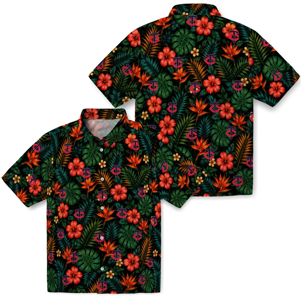 Minnesota Twins Hawaiian Shirt - Personalized Dark Green Minnesota Twins Hawaiian Shirt - Personalized Dark Green