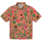 Minnesota Vikings Hawaiian Shirt - Customized Coral Pink 1 Minnesota Vikings Hawaiian Shirt – Customized Coral Pink