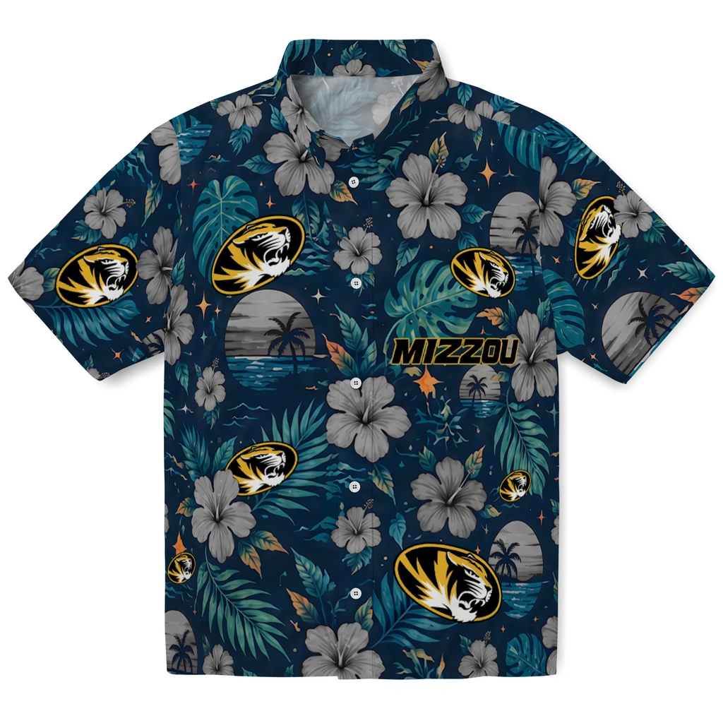 Missouri Tigers Hawaiian Shirt - Custom Black Blue