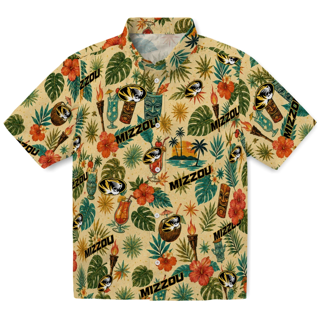 Missouri Tigers Hawaiian Shirt - Customized Cream