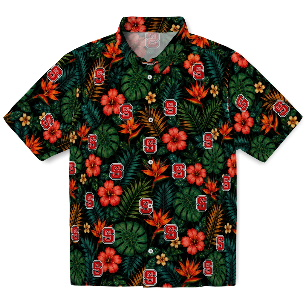 NC State Wolfpack Hawaiian Shirt - Custom Dark Green