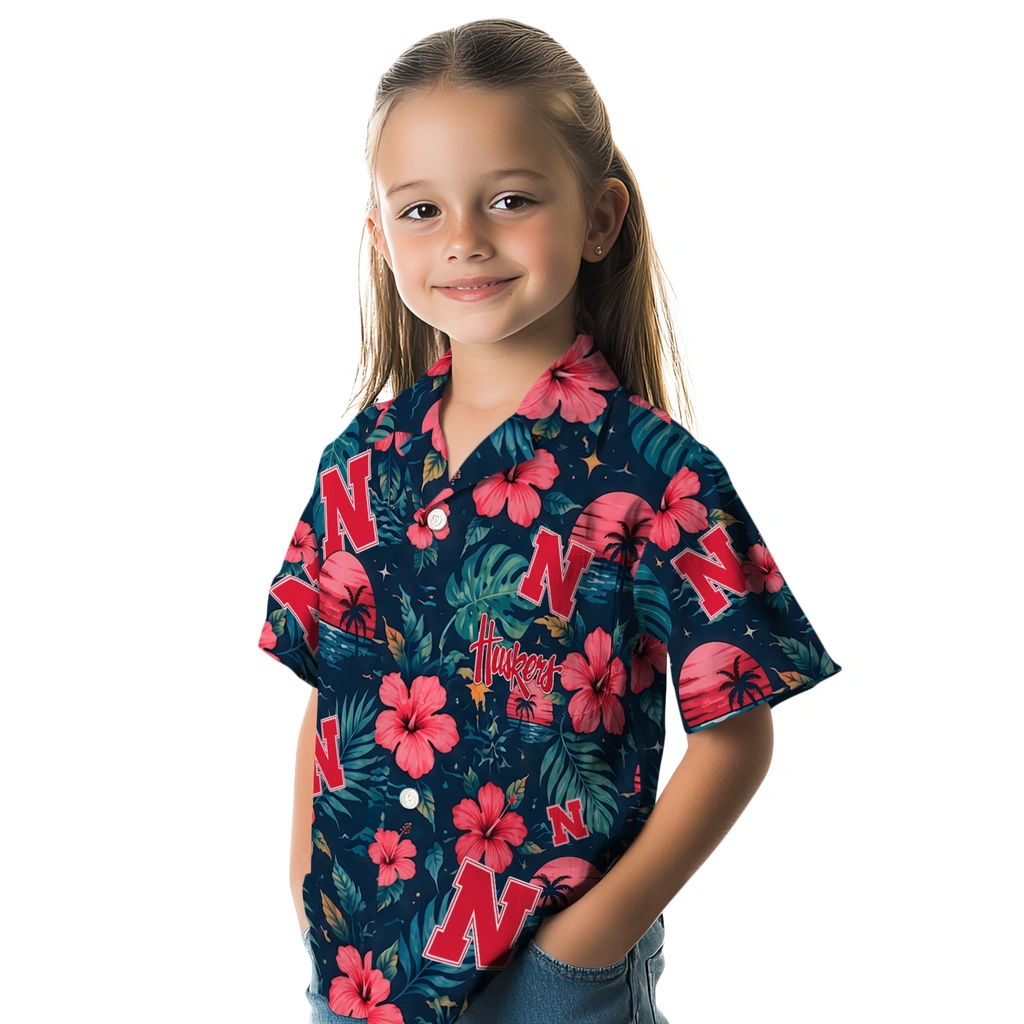 Nebraska Cornhuskers Hawaiian Shirt - Customized Red Blue Nebraska Cornhuskers Hawaiian Shirt - Customized Red Blue