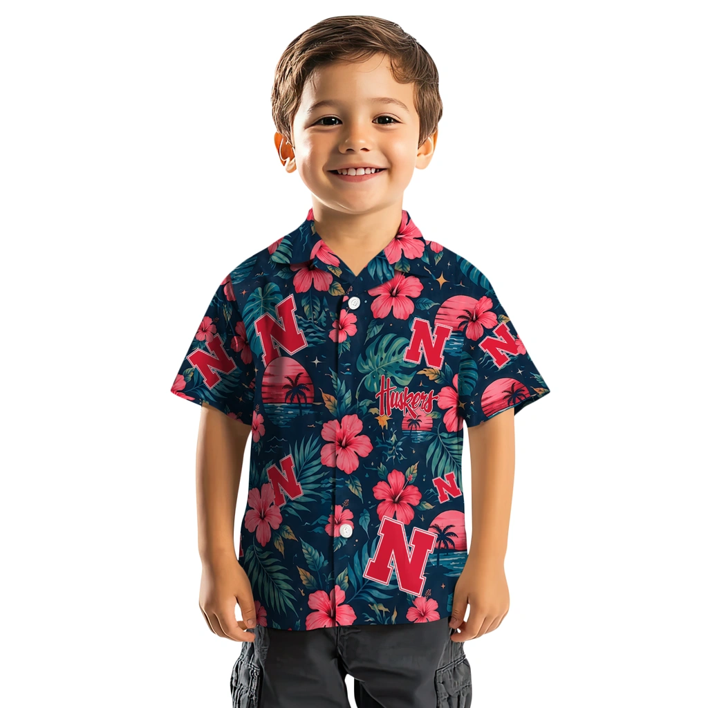 Nebraska Cornhuskers Hawaiian Shirt - Customized Red Blue Nebraska Cornhuskers Hawaiian Shirt - Customized Red Blue