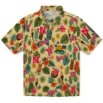Nebraska Cornhuskers Hawaiian Shirt - Personalized Cream 1 Nebraska Cornhuskers Hawaiian Shirt – Personalized Cream