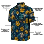 New Orleans Saints Hawaiian Shirt – Personalized Gold Blue