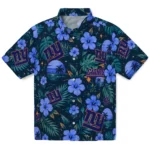 New York Giants Hawaiian Shirt - Custom Blue 1 New York Giants Hawaiian Shirt – Custom Blue