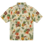 New York Giants Hawaiian Shirt - Personalized Cream 1 New York Giants Hawaiian Shirt – Personalized Cream