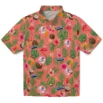 New York Yankees Hawaiian Shirt - Personalized Coral Pink 1 New York Yankees Hawaiian Shirt – Personalized Coral Pink