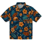 Oklahoma State Cowboys Hawaiian Shirt - Personalized Orange Blue 1 Oklahoma State Cowboys Hawaiian Shirt – Personalized Orange Blue