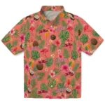 Ole Miss Rebels Hawaiian Shirt - Personalized Coral Pink 1 Ole Miss Rebels Hawaiian Shirt – Personalized Coral Pink