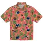 Penn State Nittany Lions Hawaiian Shirt - Custom Coral Pink 1 Penn State Nittany Lions Hawaiian Shirt – Custom Coral Pink