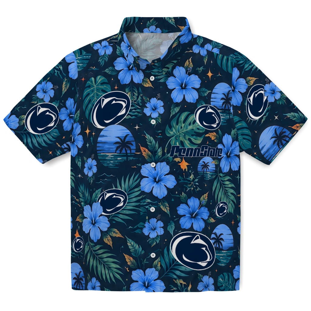 Penn State Nittany Lions Hawaiian Shirt - Personalized Blue