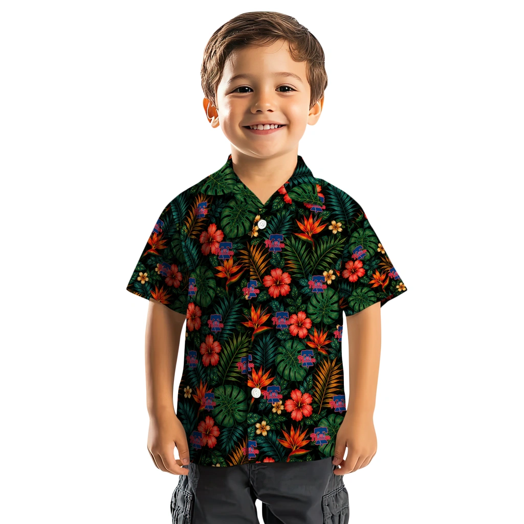 Philadelphia Phillies Hawaiian Shirt - Custom Dark Green Philadelphia Phillies Hawaiian Shirt - Custom Dark Green
