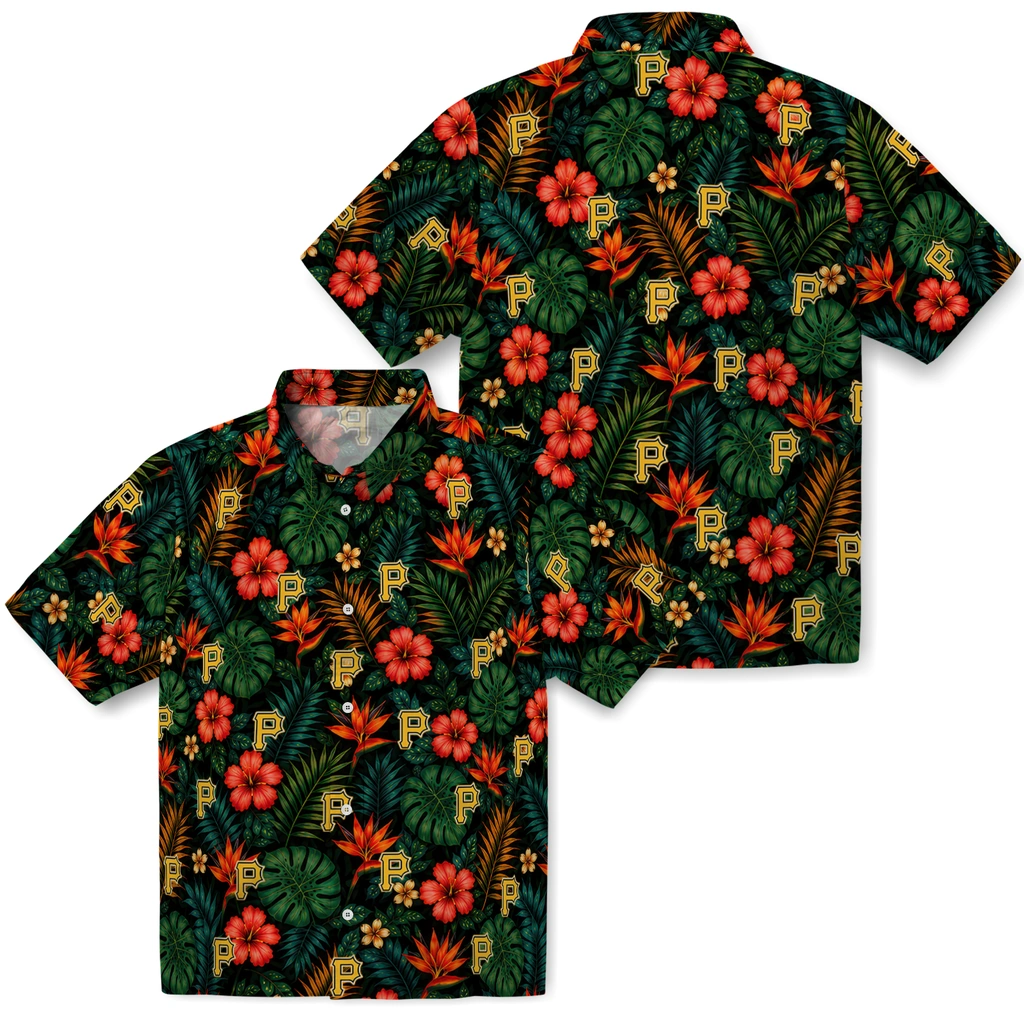 Pittsburgh Pirates Hawaiian Shirt - Customized Dark Green Pittsburgh Pirates Hawaiian Shirt - Customized Dark Green