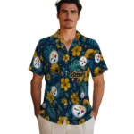 Pittsburgh Steelers Hawaiian Shirt – Custom Gold Blue