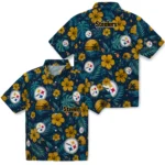 Pittsburgh Steelers Hawaiian Shirt – Custom Gold Blue