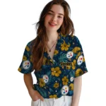 Pittsburgh Steelers Hawaiian Shirt – Custom Gold Blue