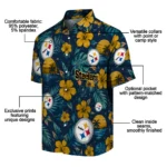 Pittsburgh Steelers Hawaiian Shirt – Custom Gold Blue