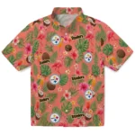Pittsburgh Steelers Hawaiian Shirt – Customized Coral Pink
