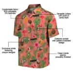 Purdue Boilermakers Hawaiian Shirt – Customized Coral Pink