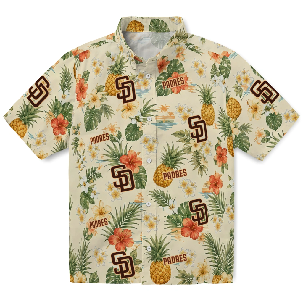 San Diego Padres Hawaiian Shirt - Customized Cream