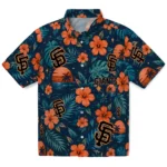 San Francisco Giants Hawaiian Shirt - Custom Orange Blue 1 San Francisco Giants Hawaiian Shirt – Custom Orange Blue