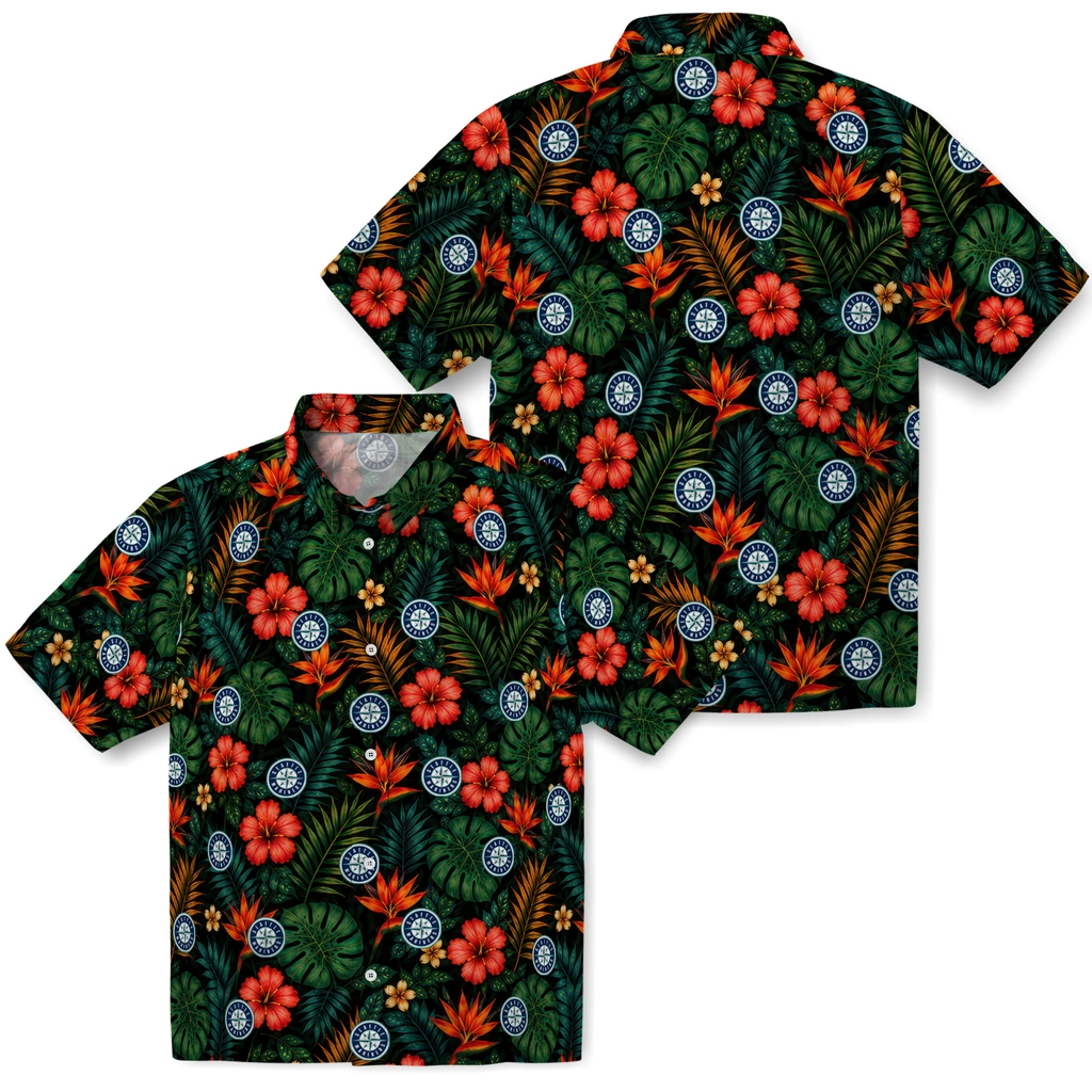 Seattle Mariners Hawaiian Shirt - Customized Dark Green Seattle Mariners Hawaiian Shirt - Customized Dark Green