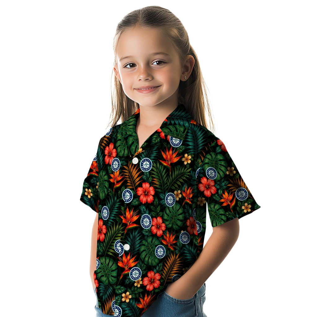 Seattle Mariners Hawaiian Shirt - Customized Dark Green Seattle Mariners Hawaiian Shirt - Customized Dark Green