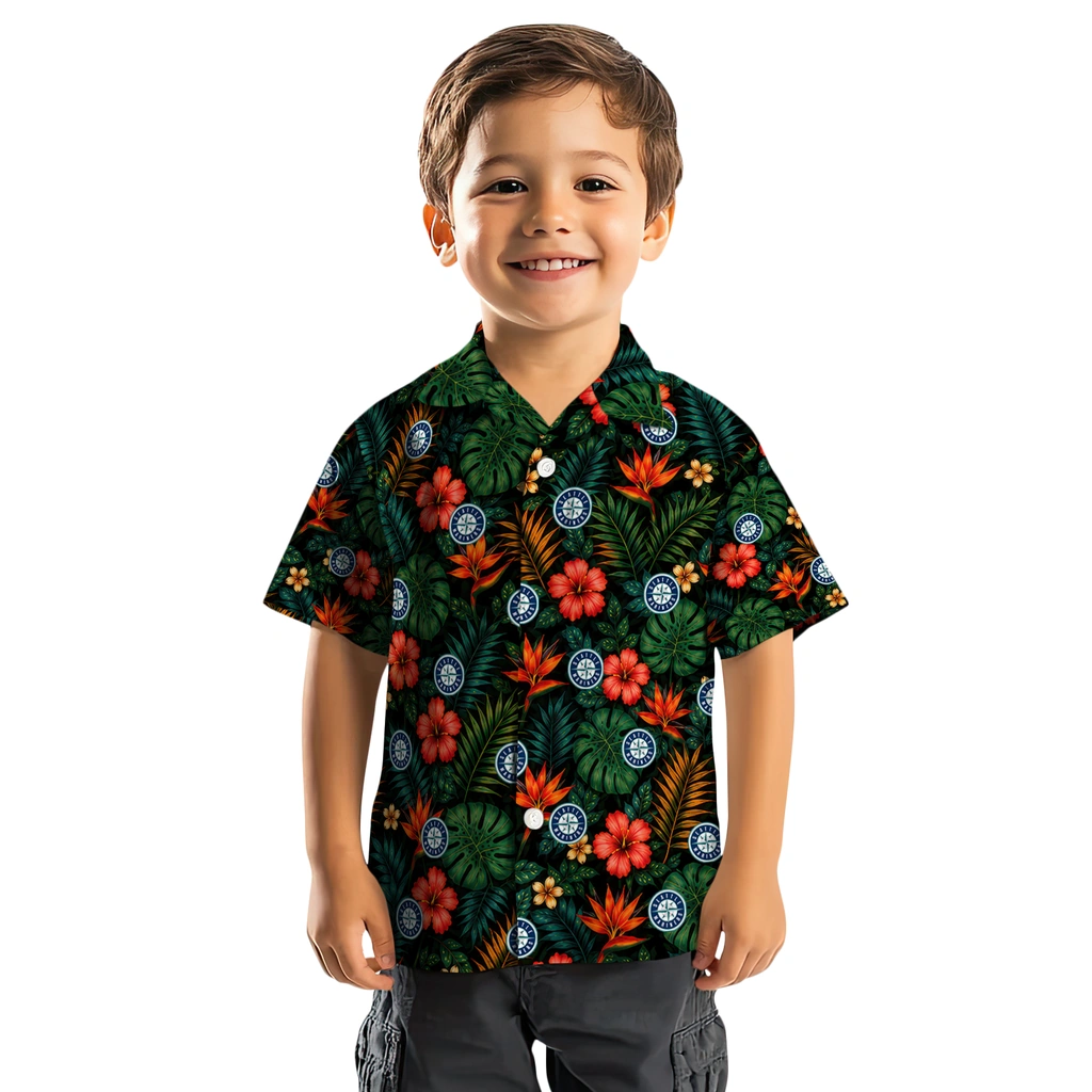 Seattle Mariners Hawaiian Shirt - Customized Dark Green Seattle Mariners Hawaiian Shirt - Customized Dark Green