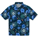 Seattle Mariners Hawaiian Shirt - Customized Navy Blue 1 Seattle Mariners Hawaiian Shirt – Customized Navy Blue