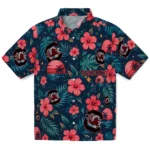 South Carolina Gamecocks Hawaiian Shirt - Custom Garnet Blue 1 South Carolina Gamecocks Hawaiian Shirt – Custom Garnet Blue
